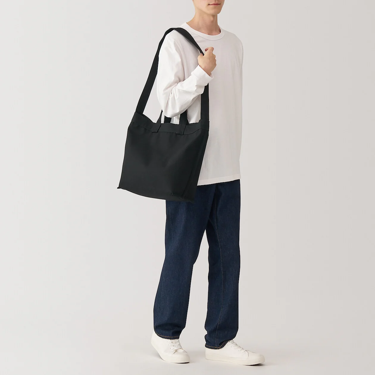 Canvas 2-Way Crossbody Tote Bag - Image 10