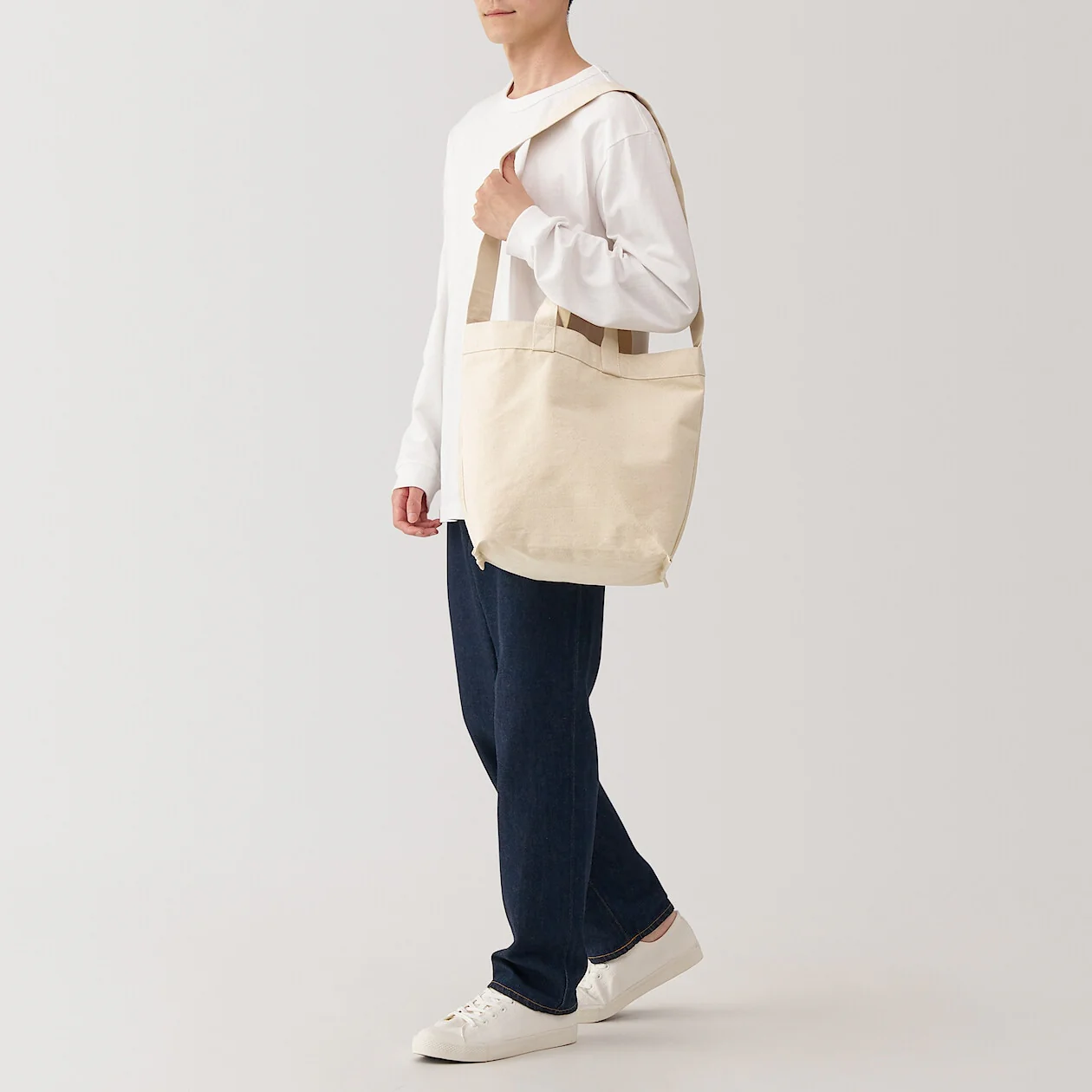 Canvas 2-Way Crossbody Tote Bag - Image 21