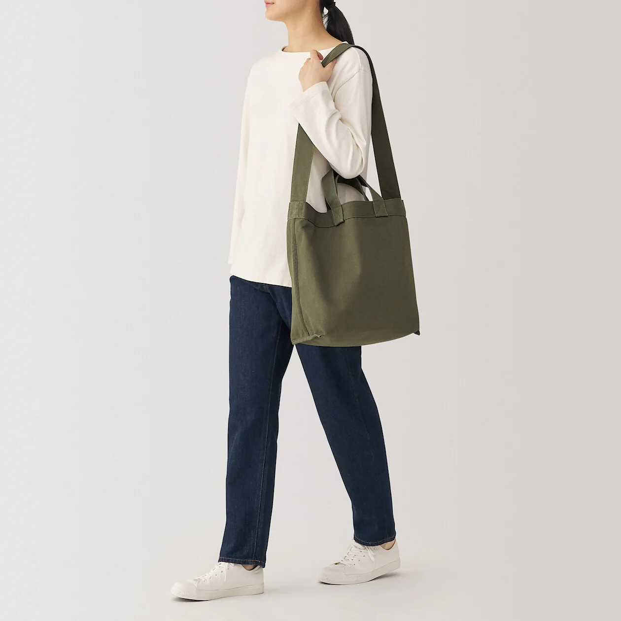 Canvas 2-Way Crossbody Tote Bag - Image 30