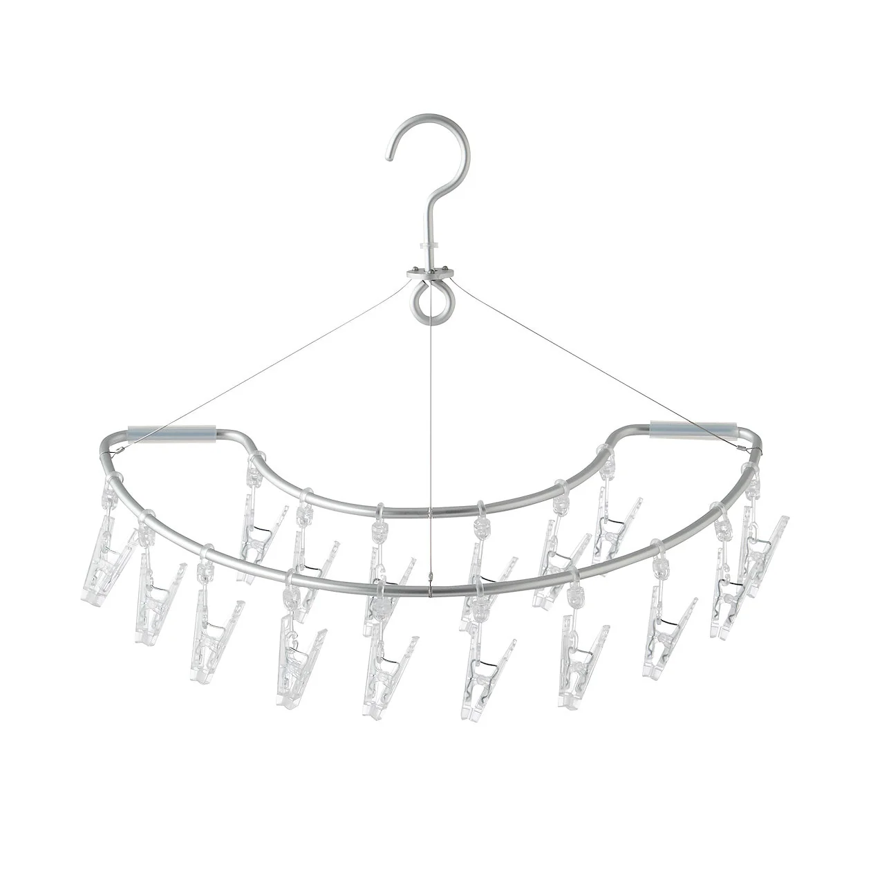 Aluminium Semi-Circle Hanger - 16 Pegs - Image 2