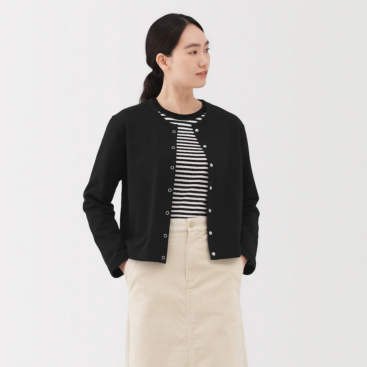 French Terry Sweatshirt Cardigan - Image 9