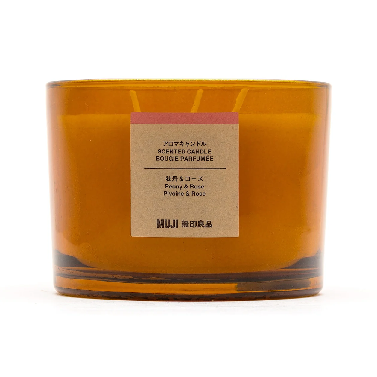 Glass Candle - Peony & Rose (3 Wick) - Image 3