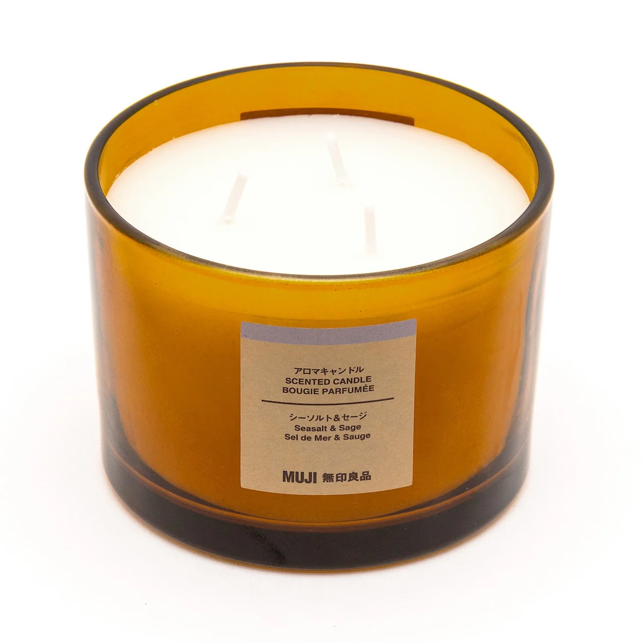 Glass Candle - Sea Salt & Sage (3 Wick) - Image 3