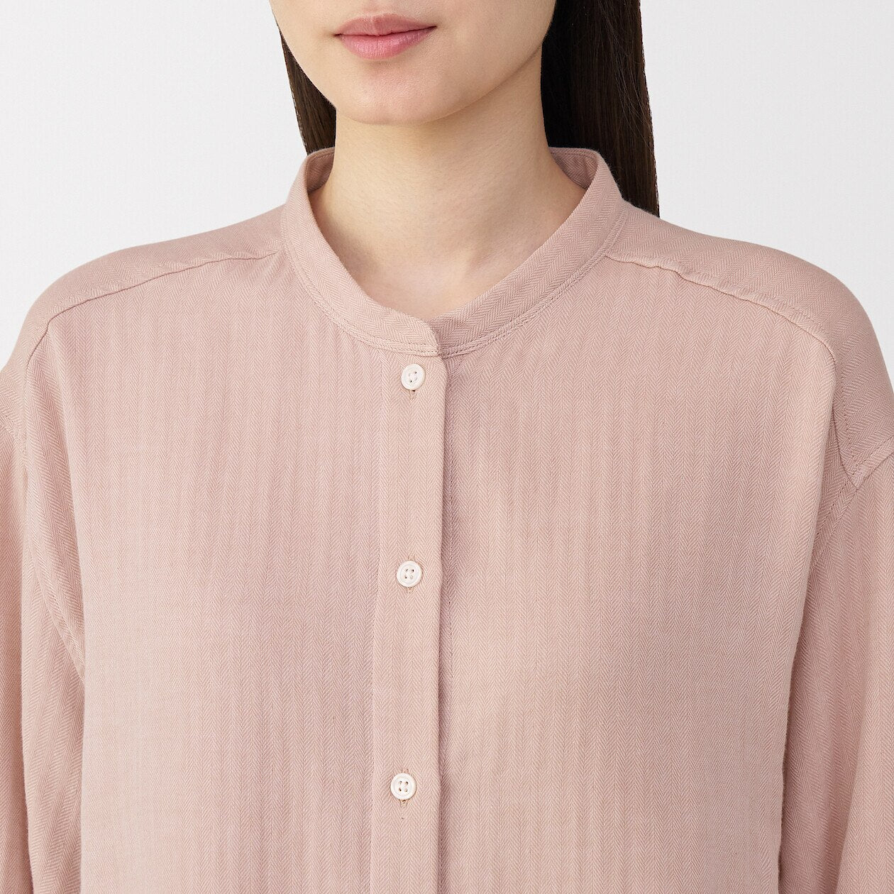 Herringbone Gauze Stand Collar Pyjamas - Image 16