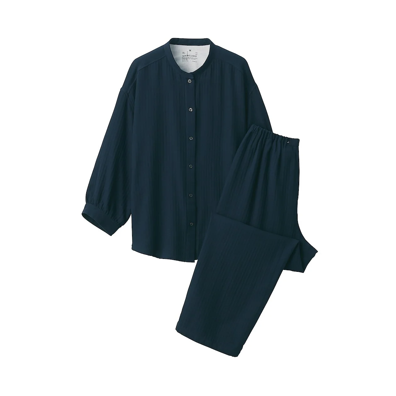 Herringbone Gauze Stand Collar Pyjamas - Image 32