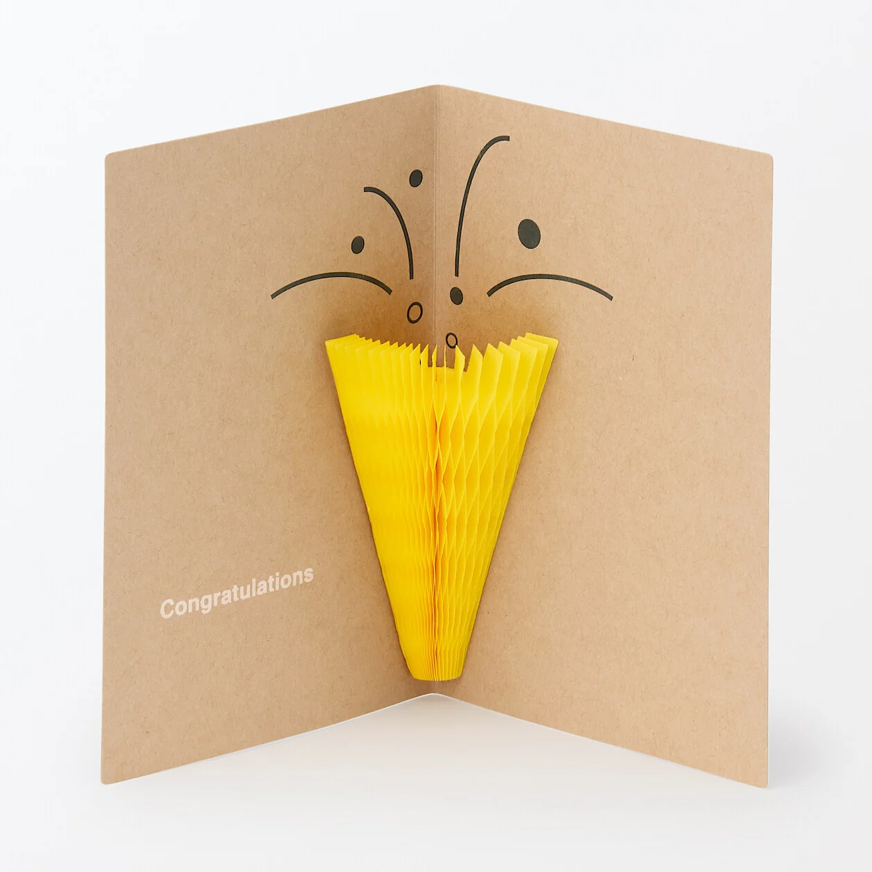 Honeycomb Paper Greeting Card - Party Popper