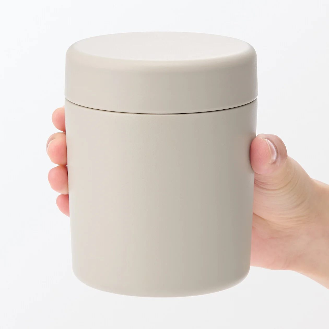 Insulated Food Thermos - Grey Beige
