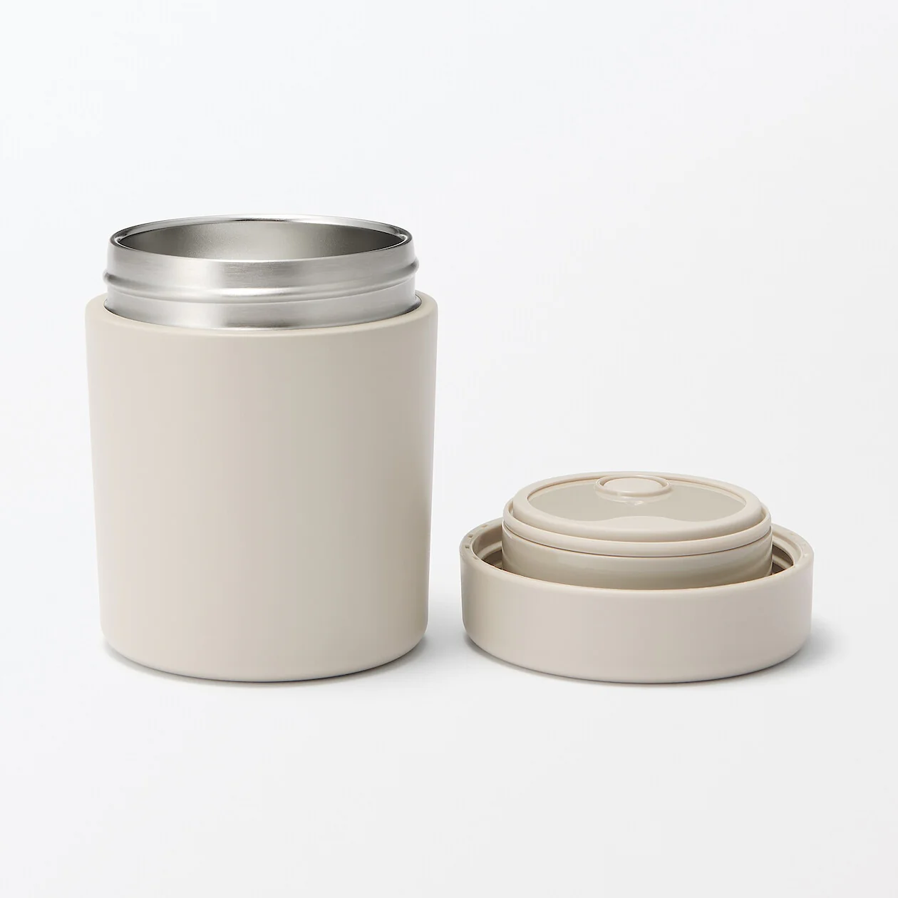 Insulated Food Thermos - Grey Beige - Image 3