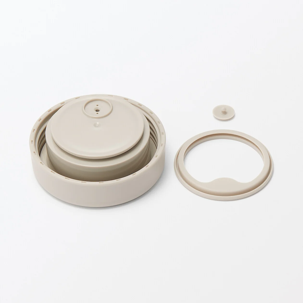 Insulated Food Thermos - Grey Beige - Image 5