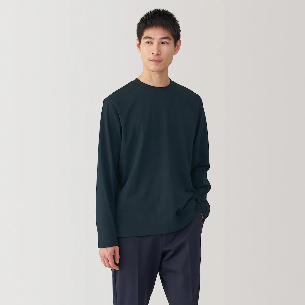 Jersey Crewneck Long Sleeve T-Shirt - Image 55