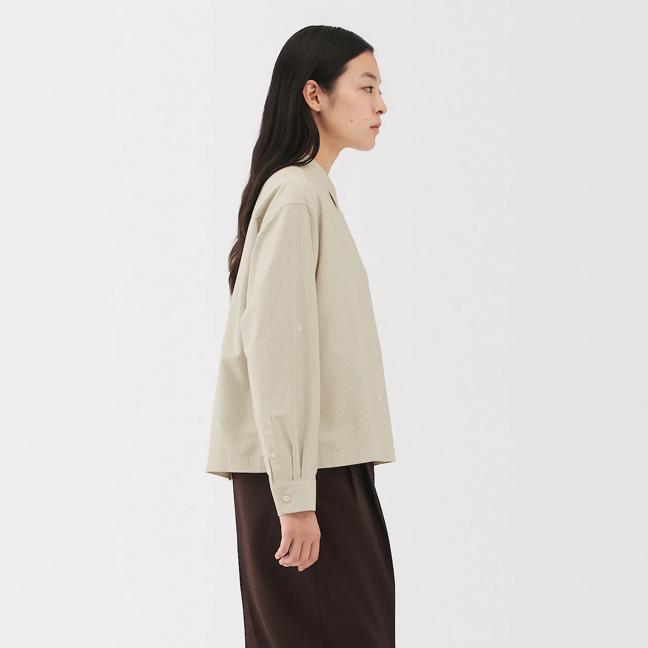 Modal Blend Relaxed Long Sleeve Shirt - Image 18