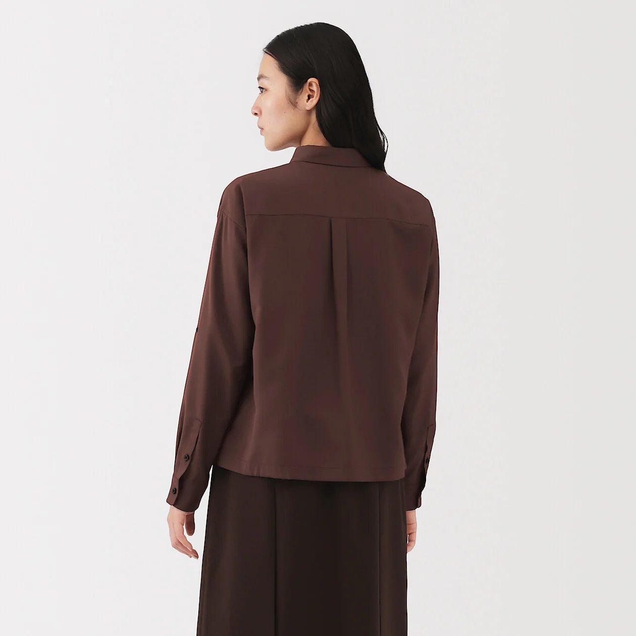 Modal Blend Relaxed Long Sleeve Shirt - Image 4