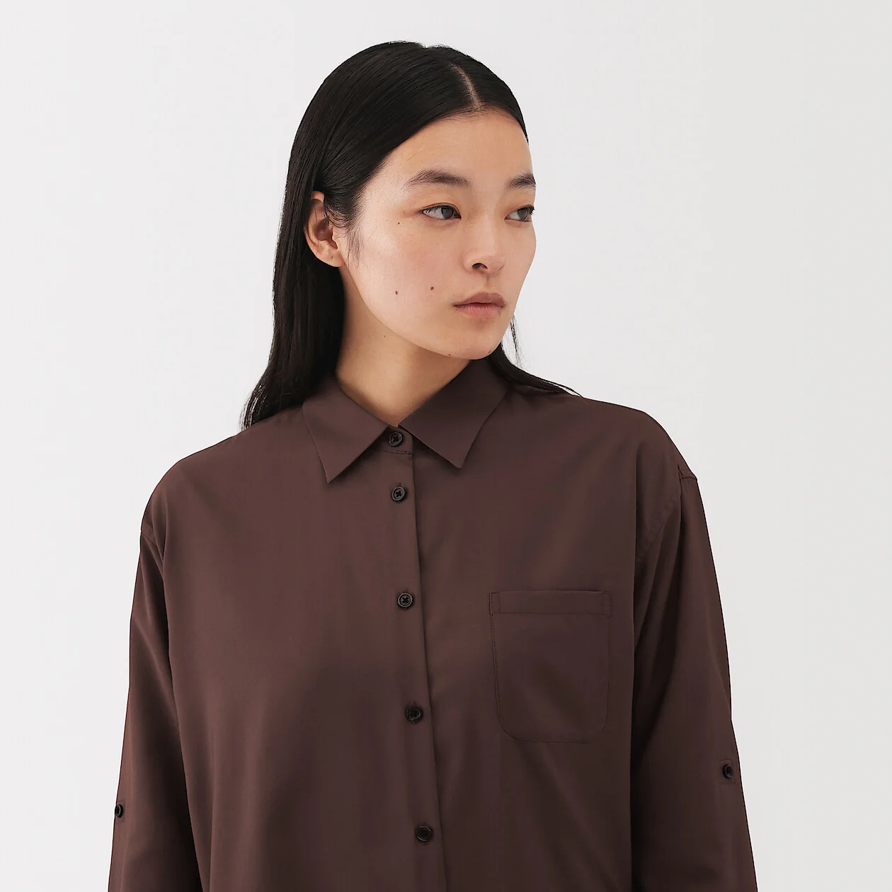 Modal Blend Relaxed Long Sleeve Shirt - Image 5