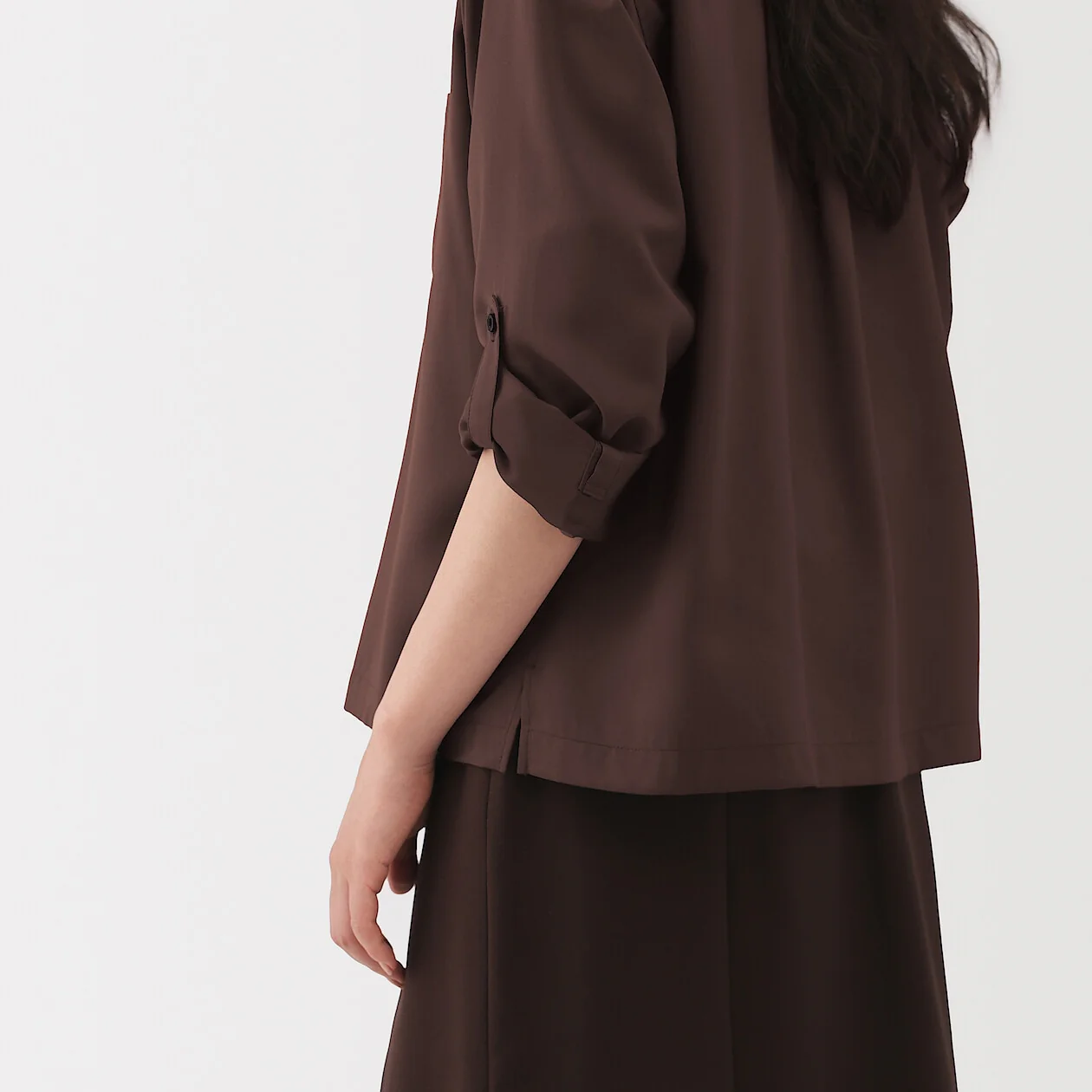 Modal Blend Relaxed Long Sleeve Shirt - Image 7