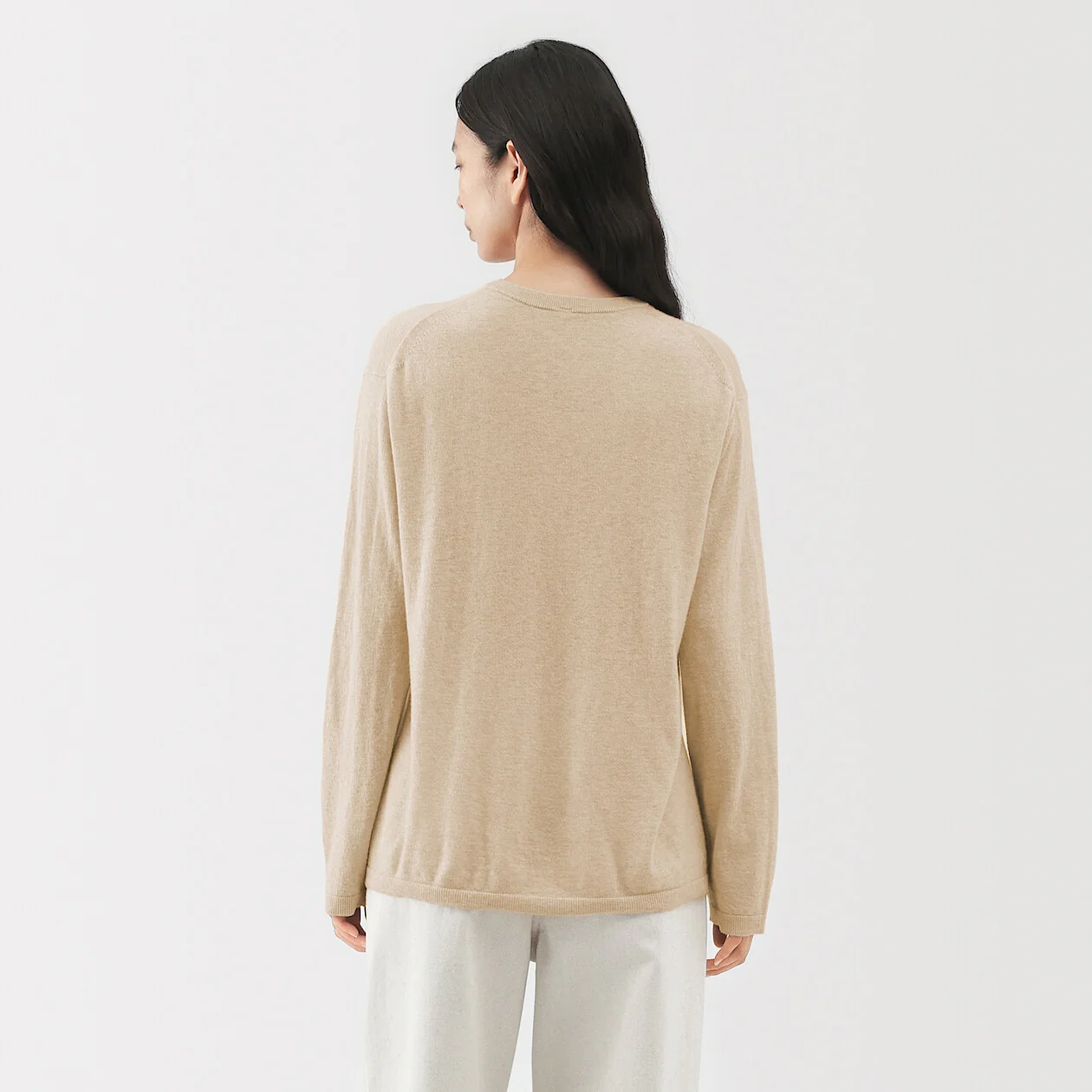 Natural Colour Cashmere Crewneck Sweater - Image 11