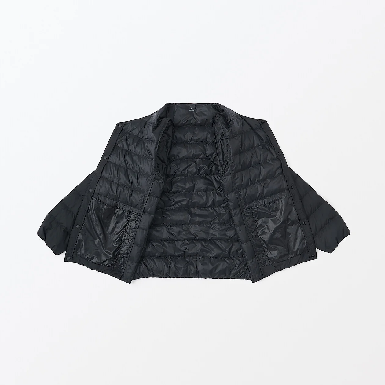 Lightweight Pocketable Collarless Down Puffer Jacket - Image 42