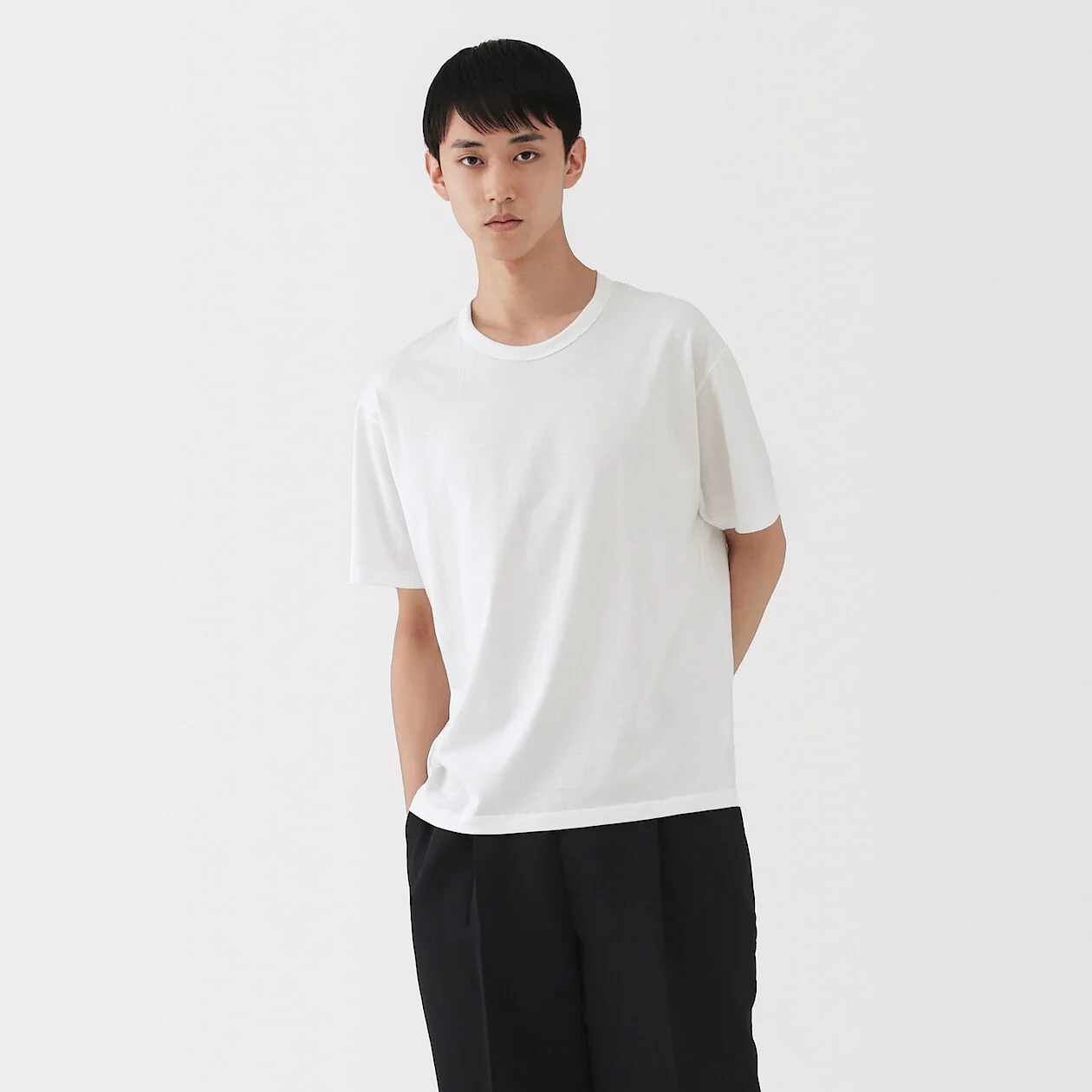Loopwheel Knitted Crewneck Short Sleeve T-Shirt - Image 10