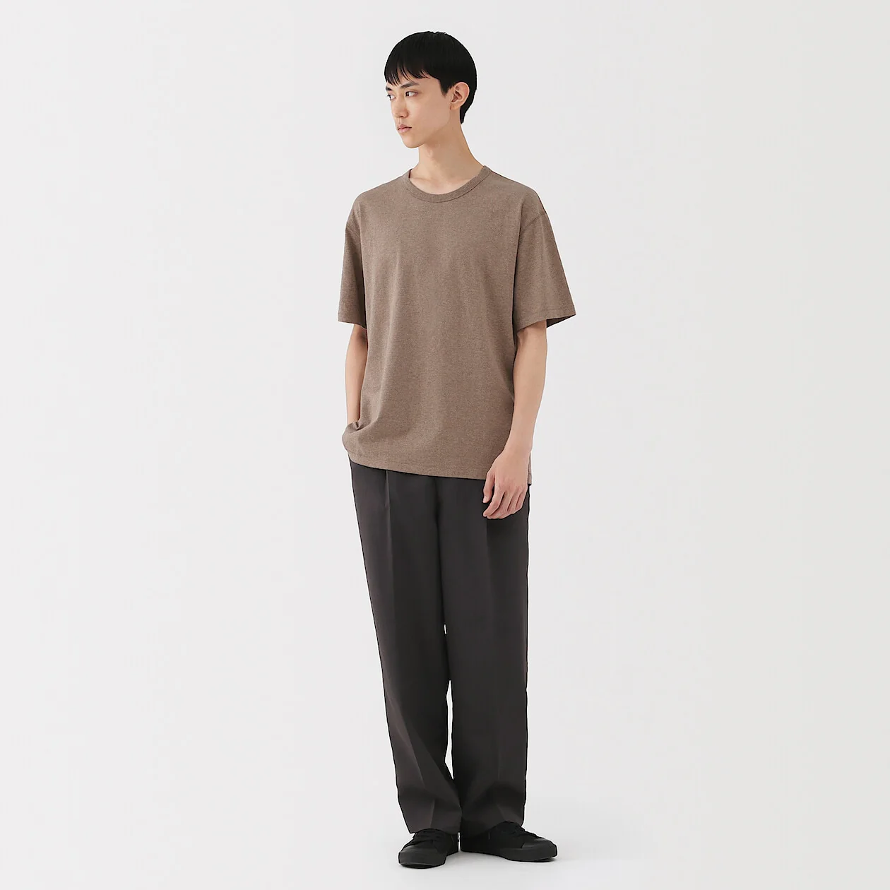 Loopwheel Knitted Crewneck Short Sleeve T-Shirt - Image 14