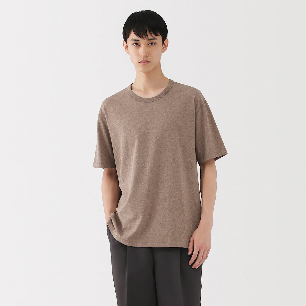 Loopwheel Knitted Crewneck Short Sleeve T-Shirt - Image 15