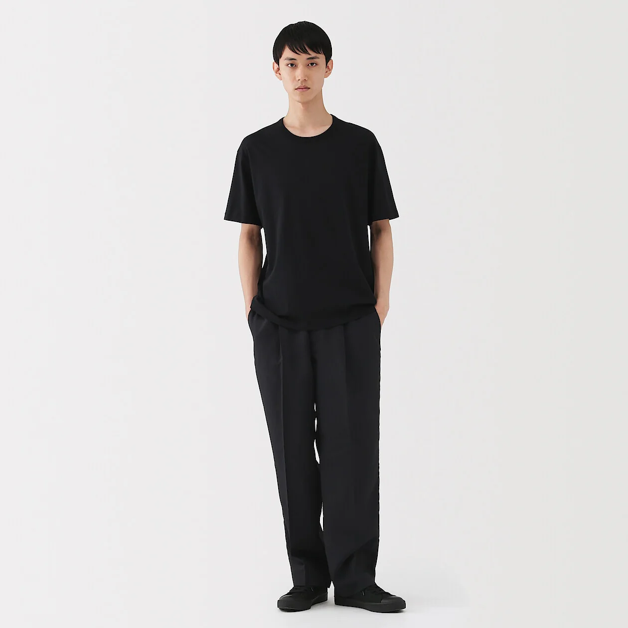 Loopwheel Knitted Crewneck Short Sleeve T-Shirt - Image 2
