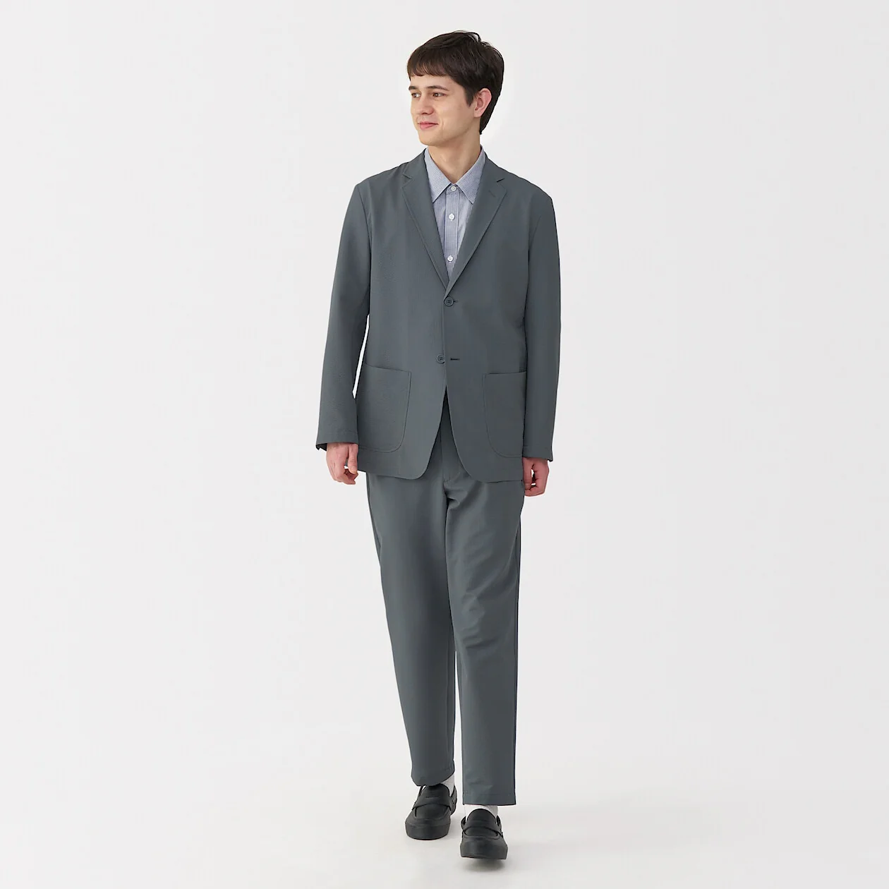 Breathable Seersucker Flat Front Pants - Image 2