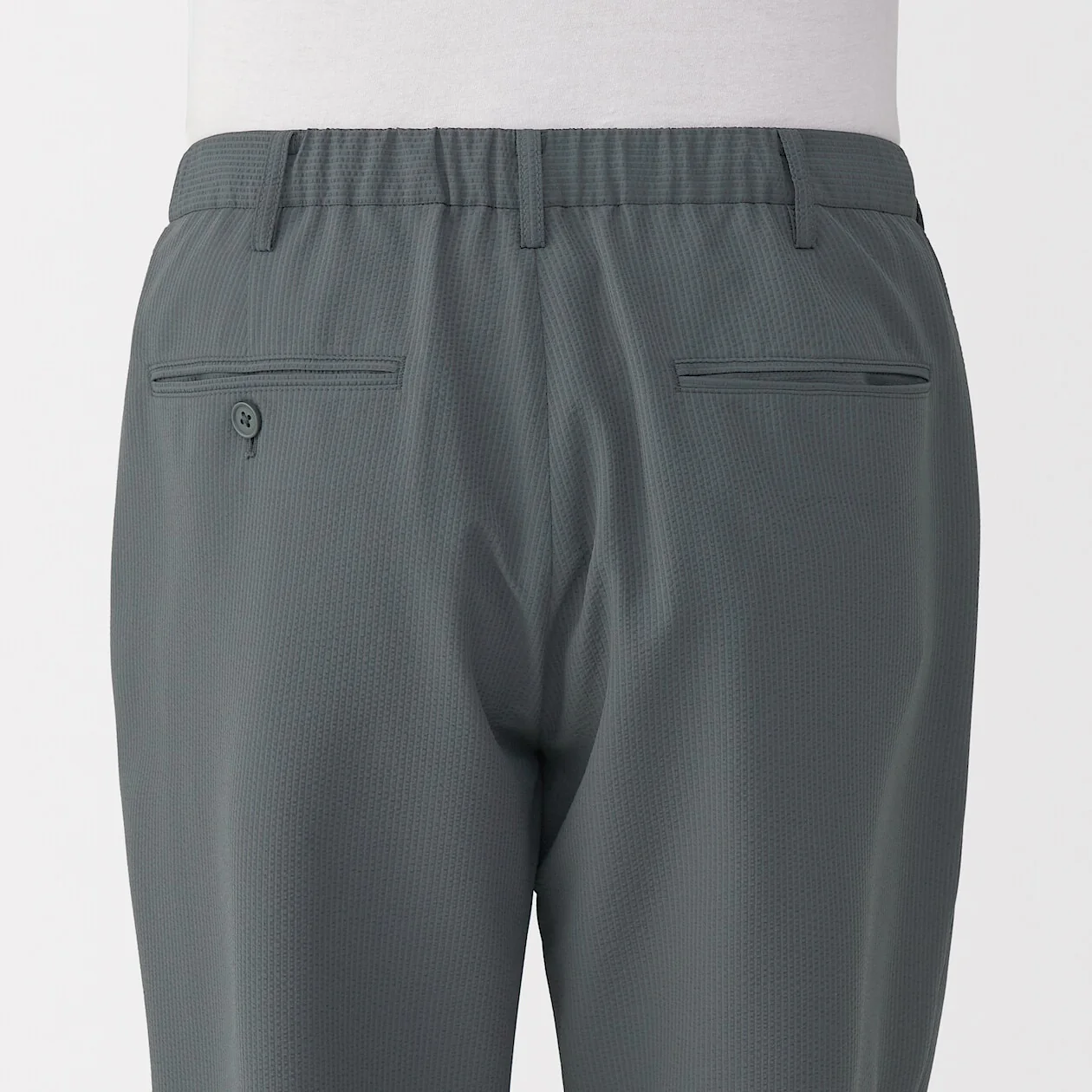 Breathable Seersucker Flat Front Pants - Image 6