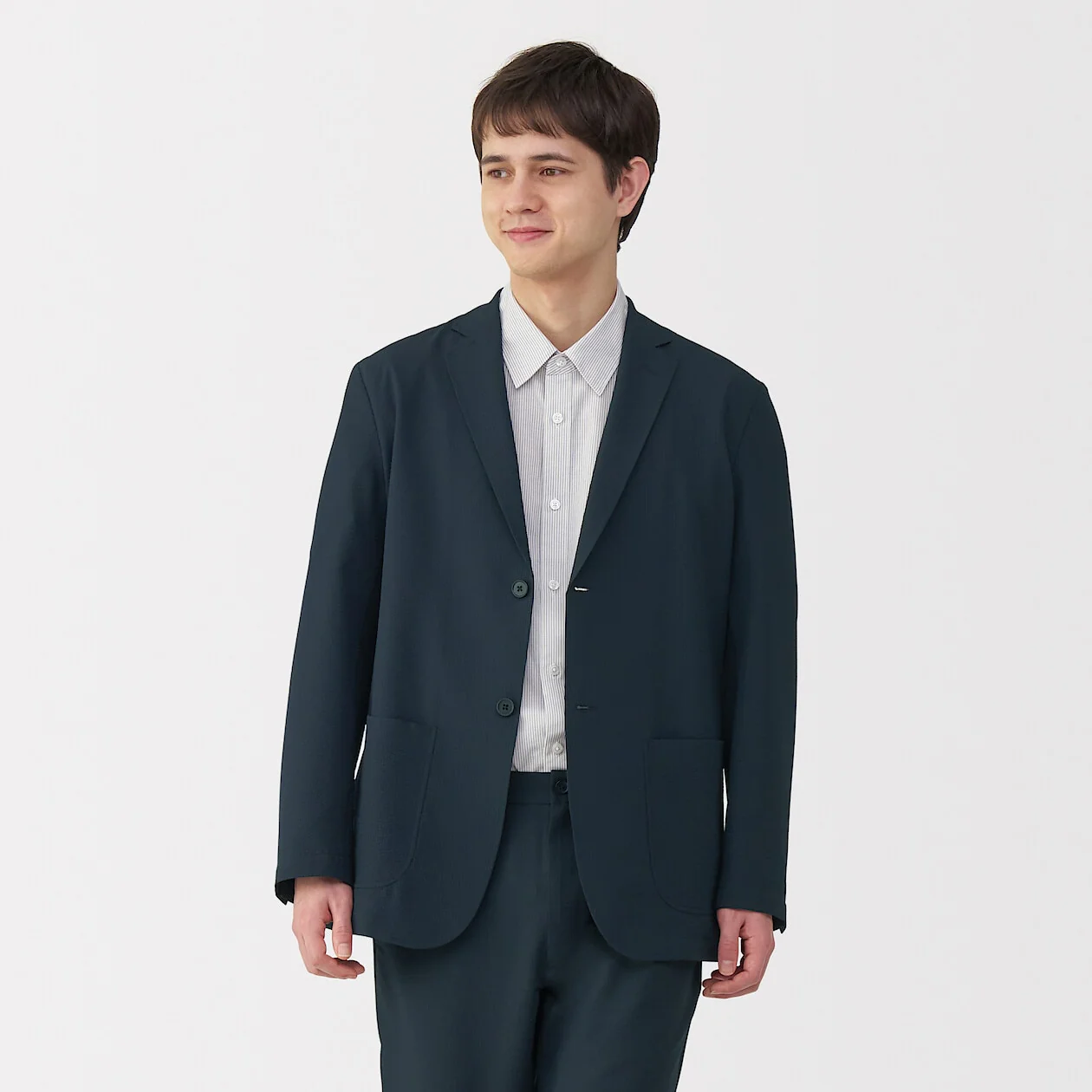 Breathable Seersucker Blazer Jacket - Image 21