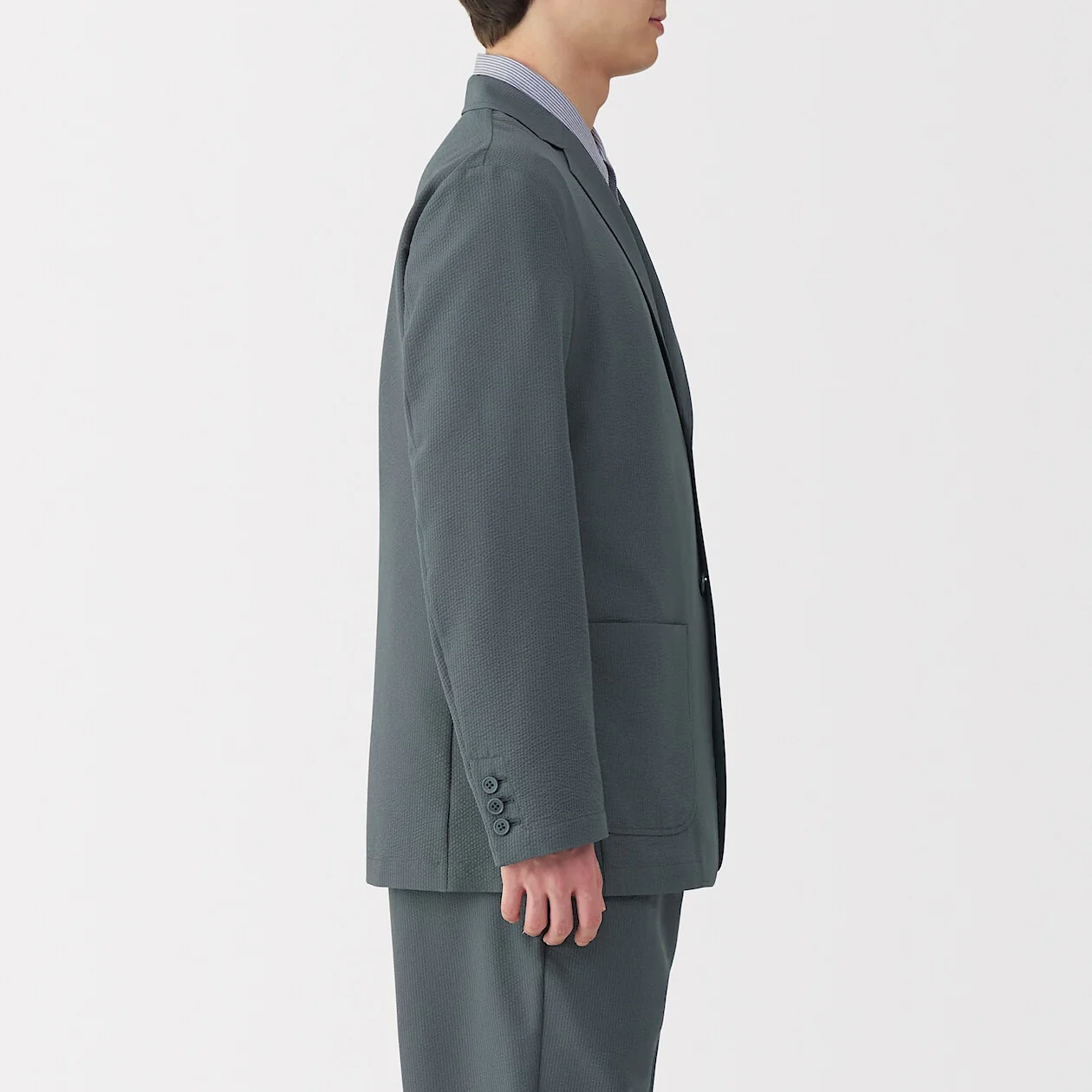 Breathable Seersucker Blazer Jacket - Image 3