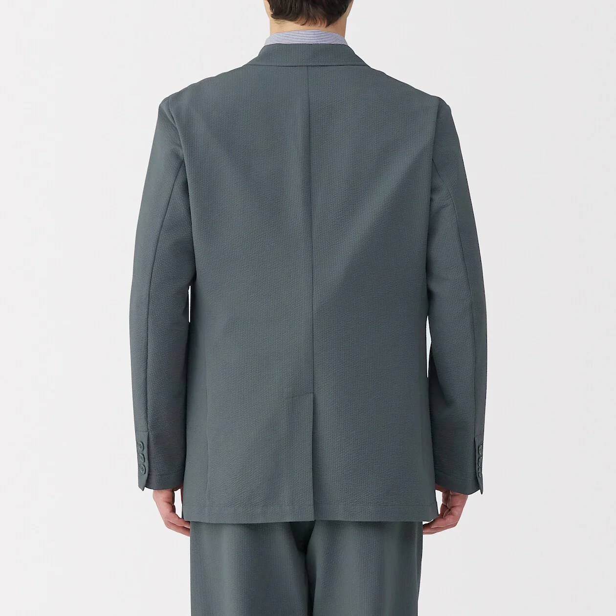 Breathable Seersucker Blazer Jacket - Image 4
