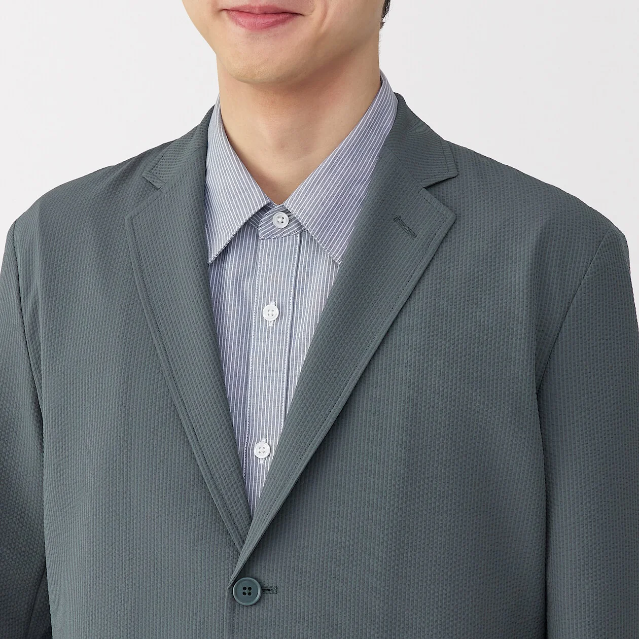 Breathable Seersucker Blazer Jacket - Image 5