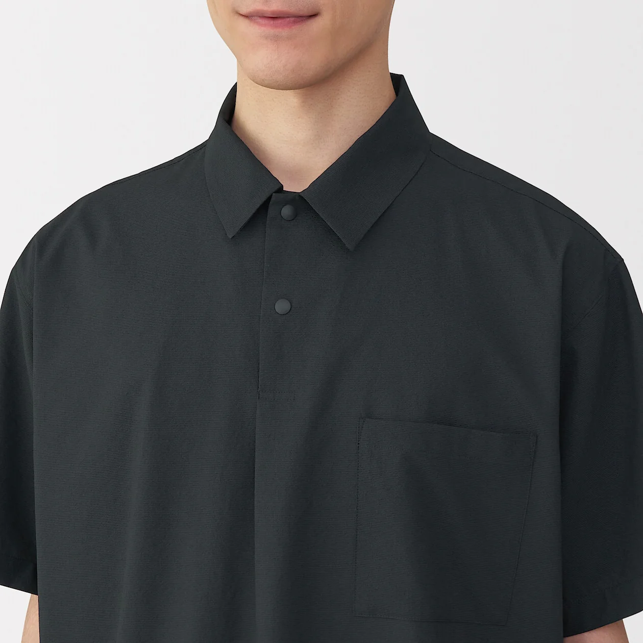 Breathable Short Sleeve Woven Polo Shirt - Image 12