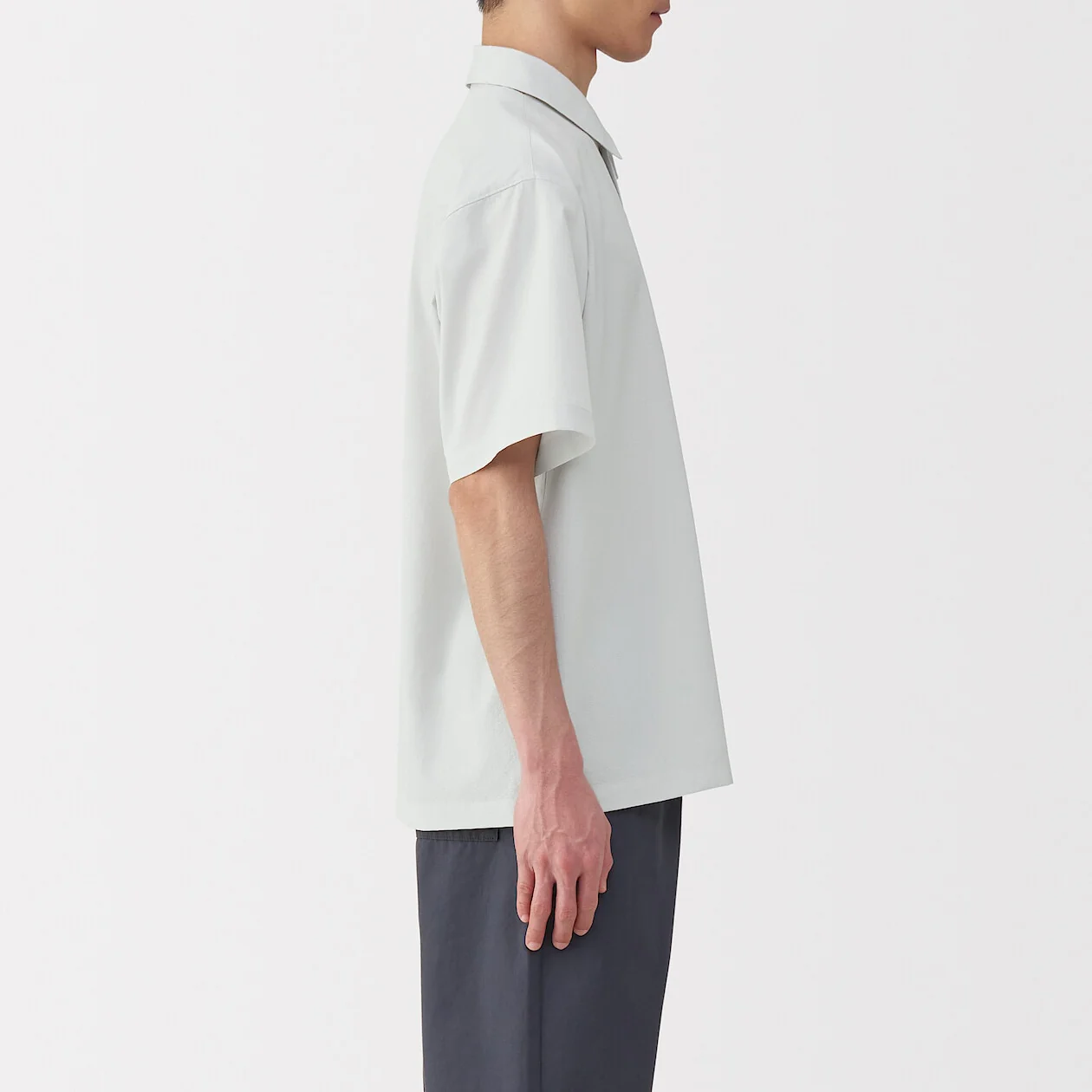 Breathable Short Sleeve Woven Polo Shirt - Image 3
