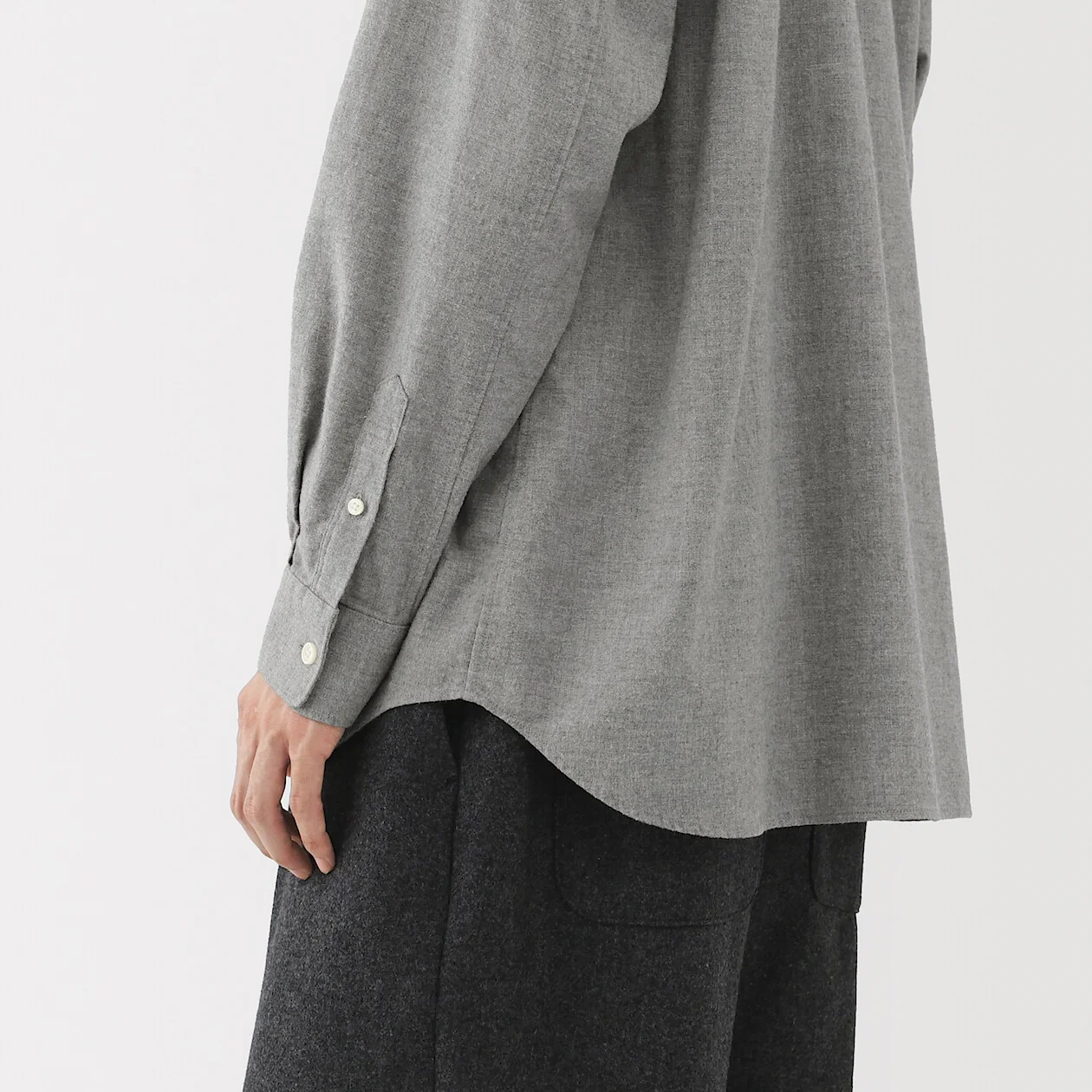 Brushed Cotton Twill Collared Shirt - Image 10