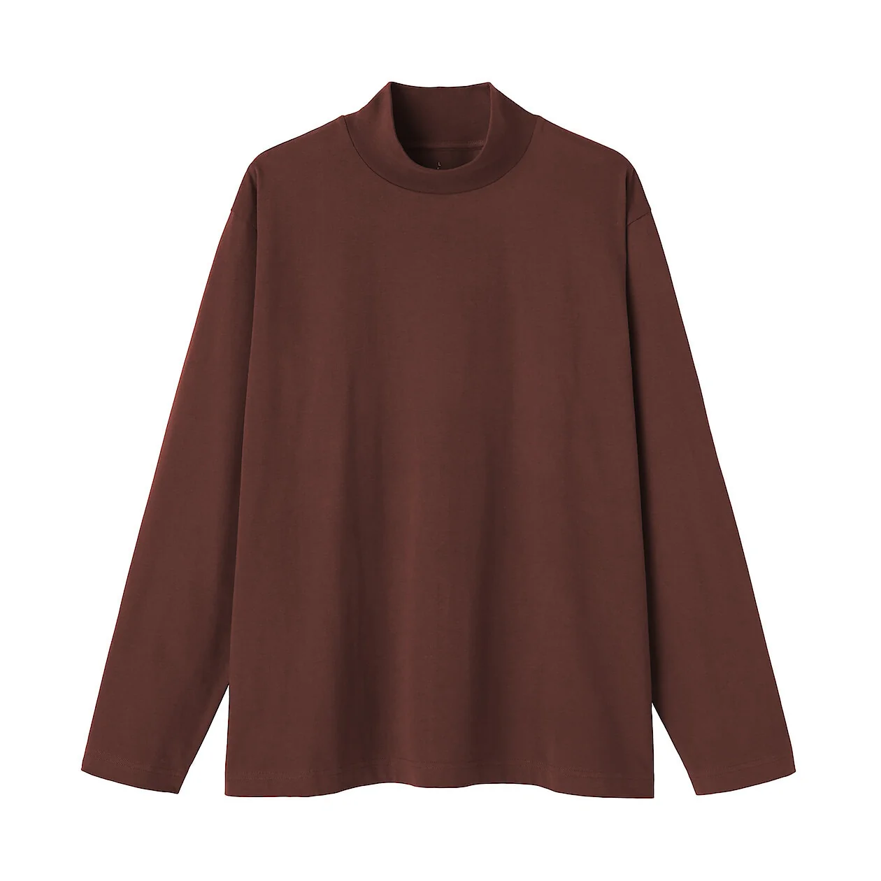 Brushed Jersey High Neck Long Sleeve T-Shirt - Image 26