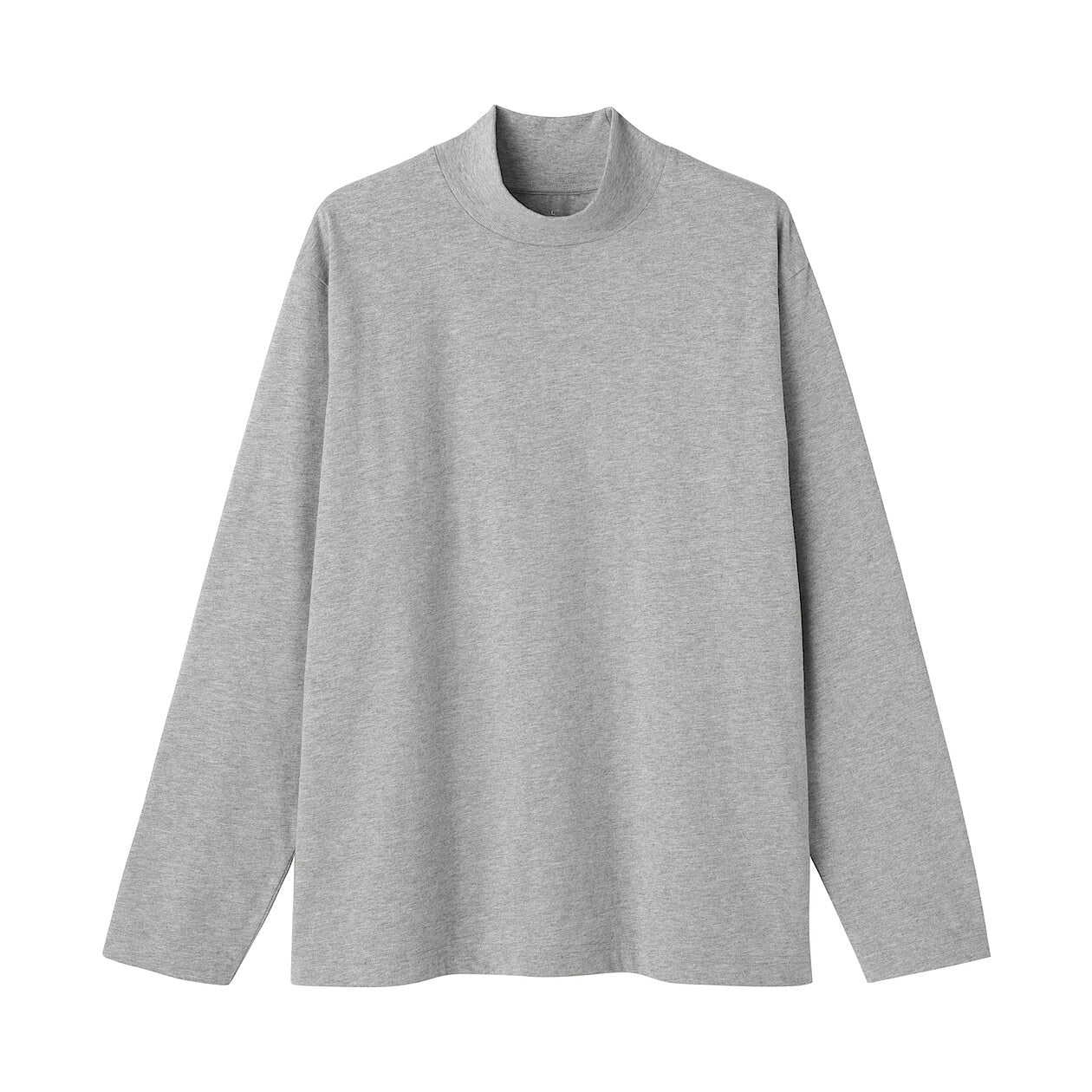 Brushed Jersey High Neck Long Sleeve T-Shirt - Image 6