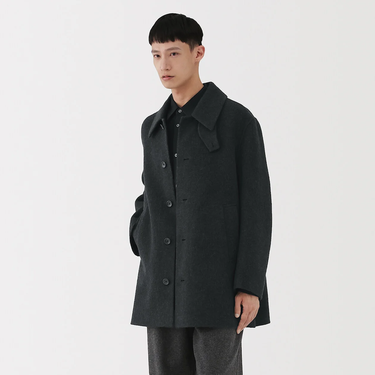 Cashmere Blended Short Coat - Image 11