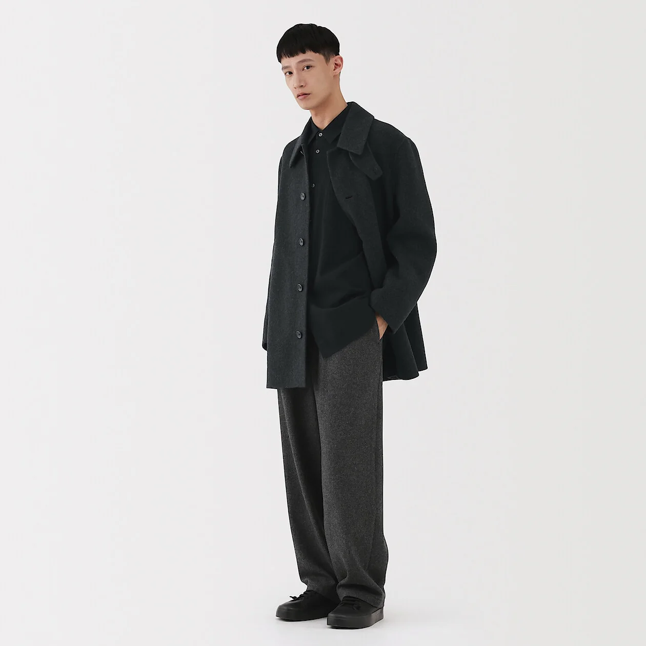 Cashmere Blended Short Coat - Image 12
