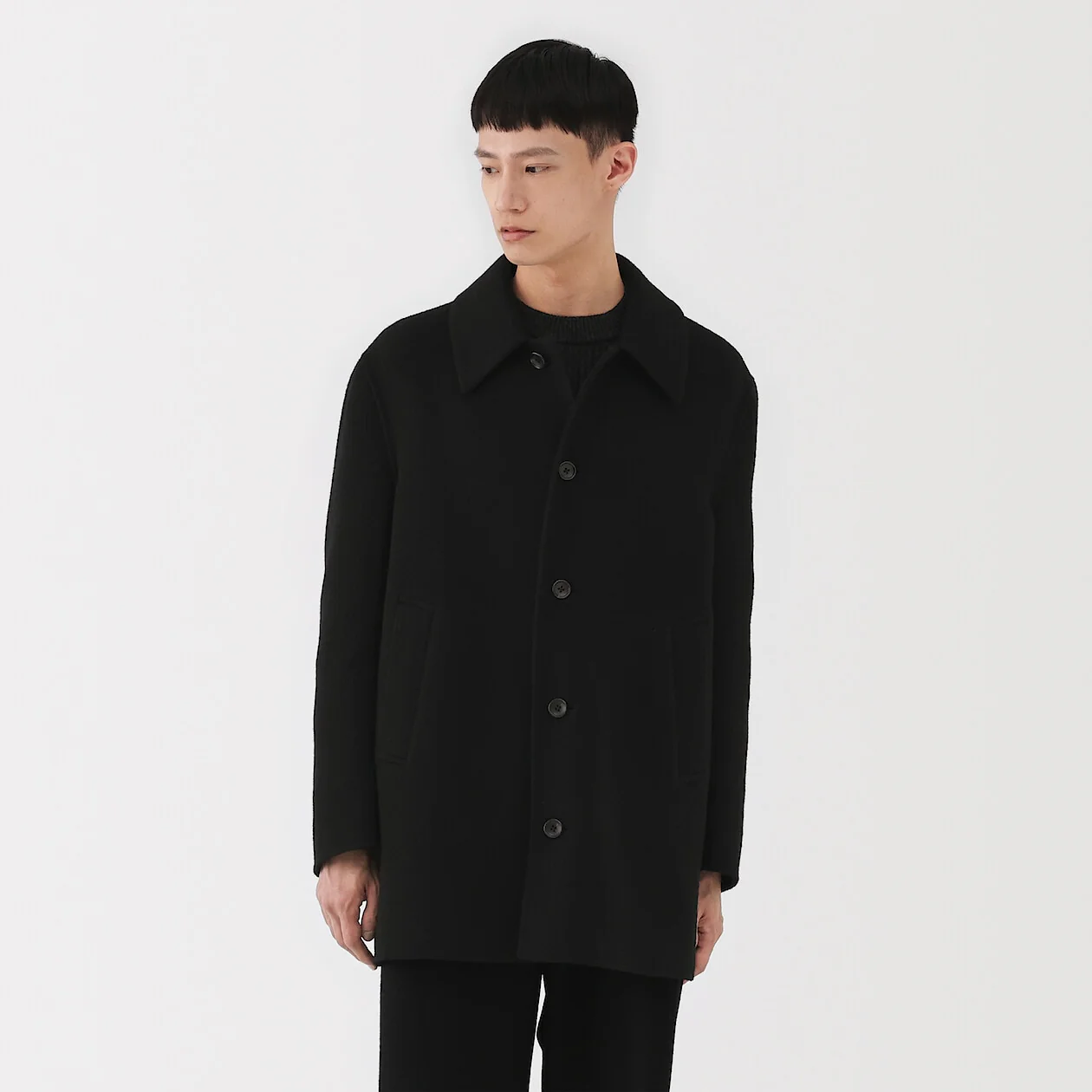 Cashmere Blended Short Coat - Image 18