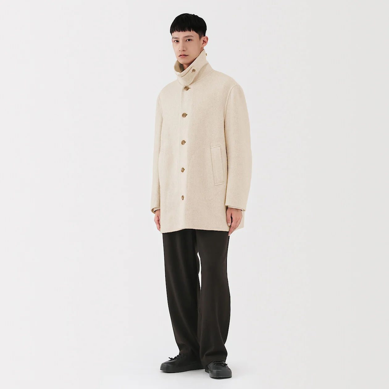 Cashmere Blended Short Coat - Image 3