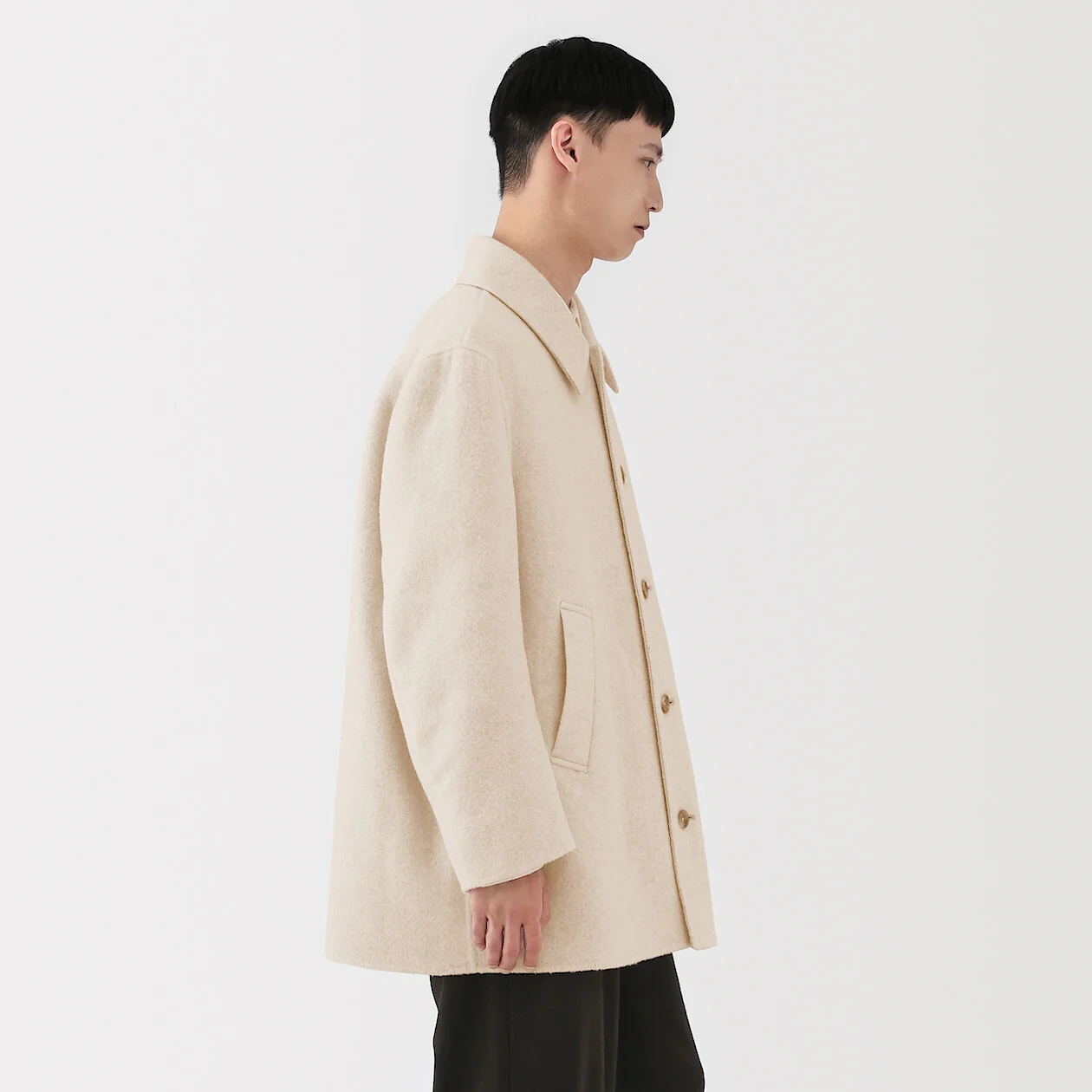 Cashmere Blended Short Coat - Image 4