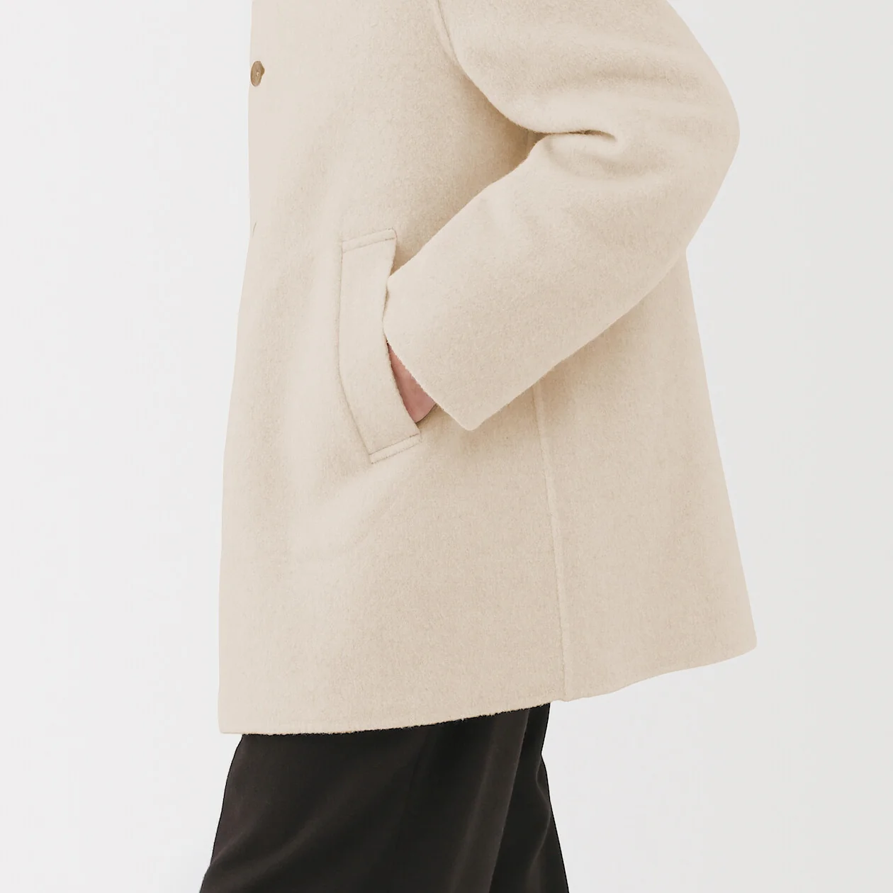 Cashmere Blended Short Coat - Image 7