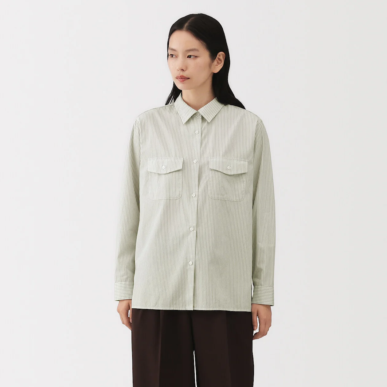 Cotton Poplin Collared Shirt - Image 11