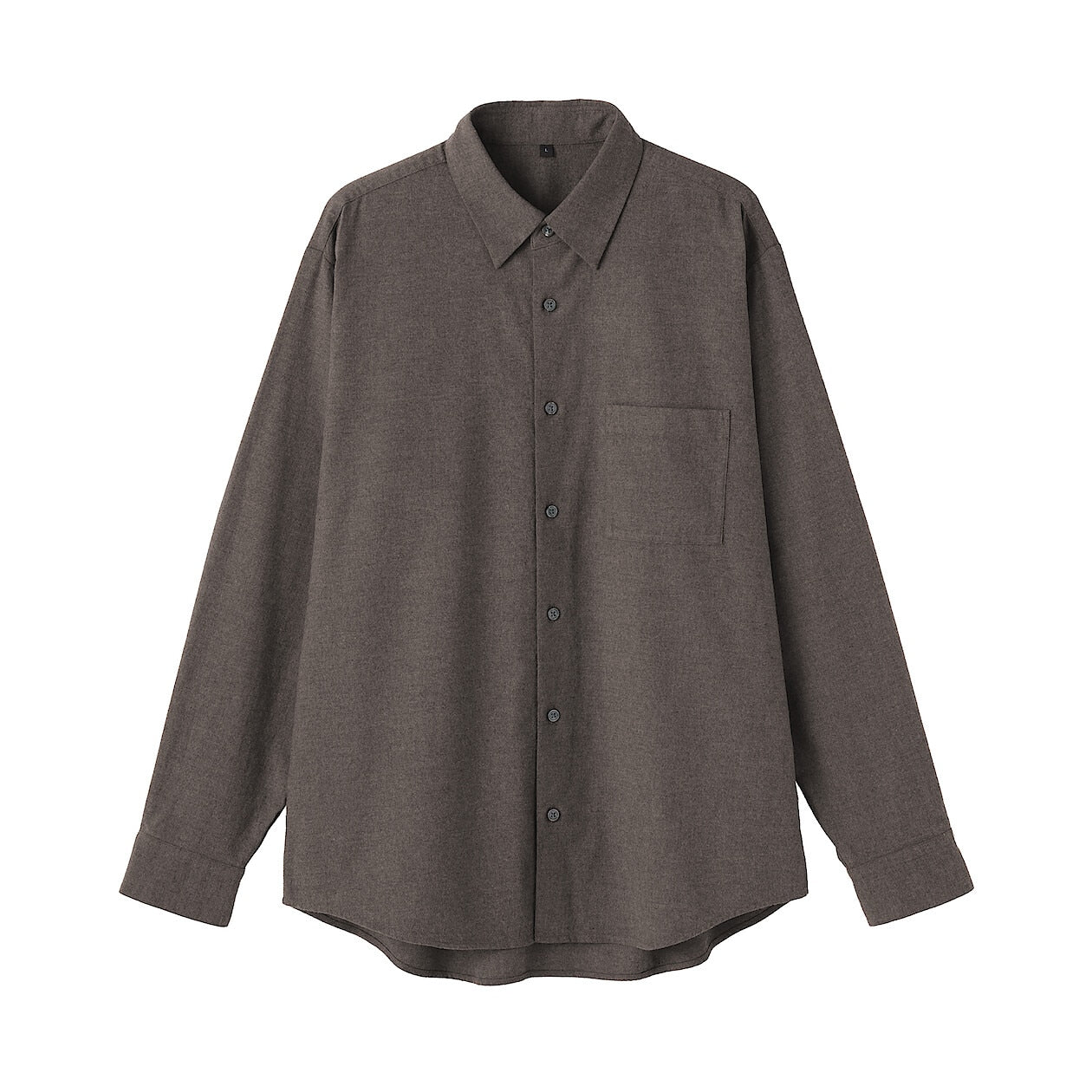 Cotton Wool Blend Flannel Long Sleeve Shirt - Image 14