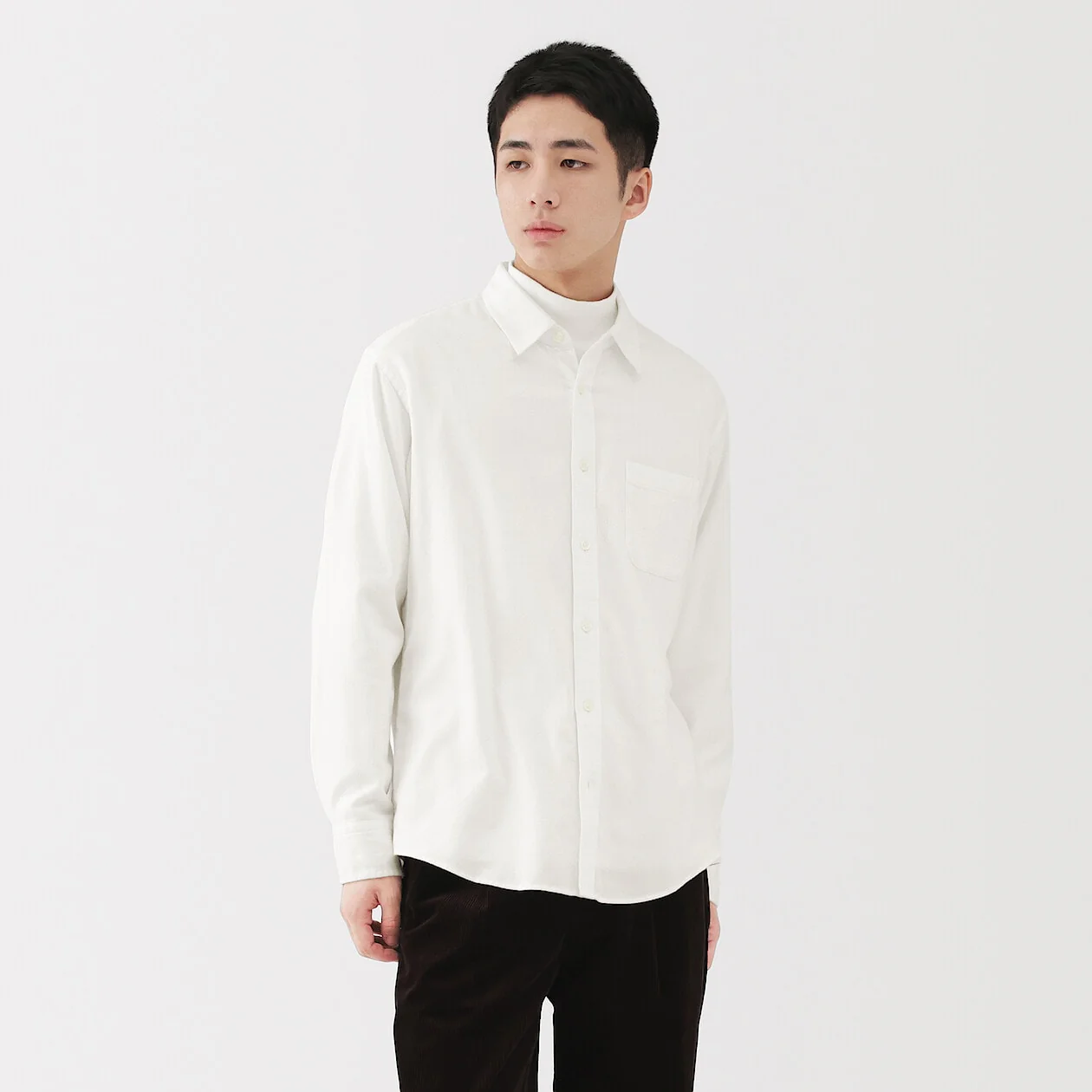 Double Brushed Flannel Long Sleeve Shirt - Image 10