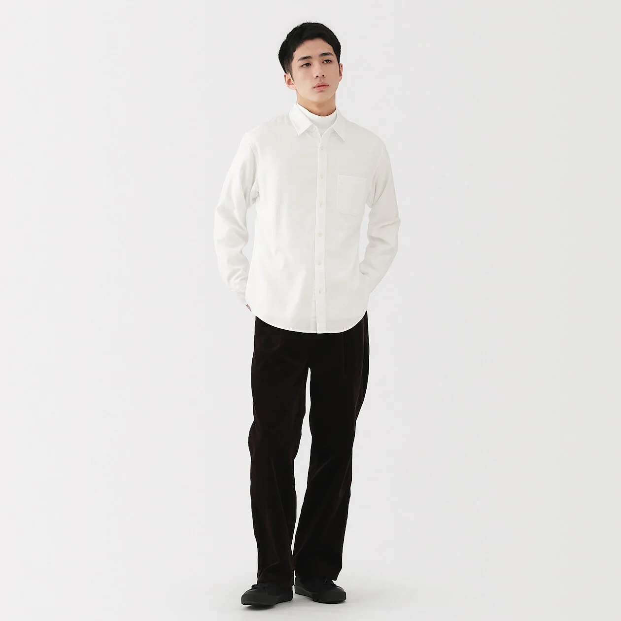 Double Brushed Flannel Long Sleeve Shirt - Image 11