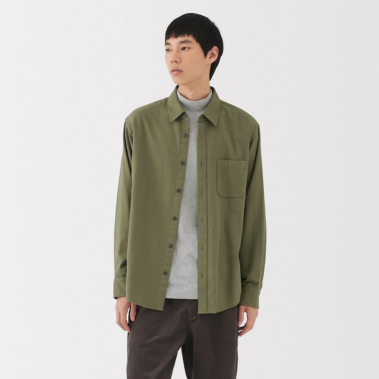 Double Brushed Flannel Long Sleeve Shirt - Image 15