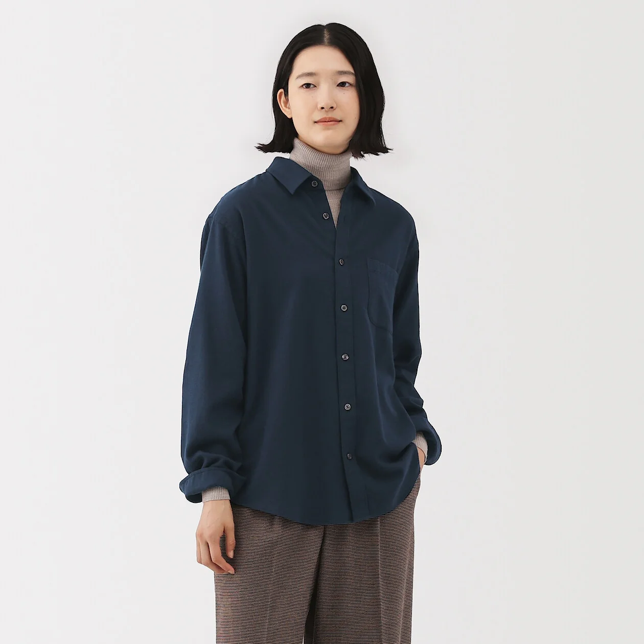 Double Brushed Flannel Long Sleeve Shirt - Image 21