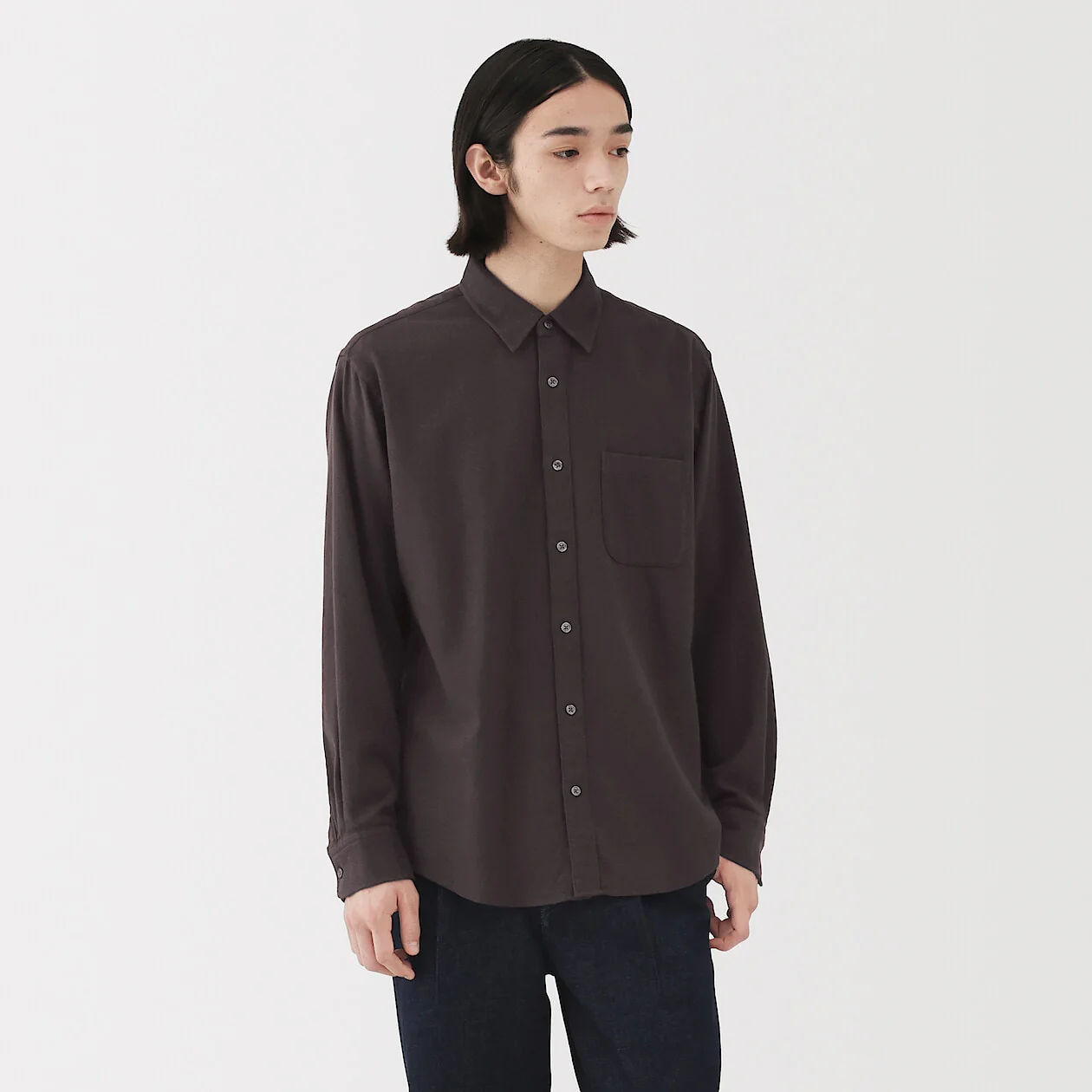 Double Brushed Flannel Long Sleeve Shirt - Image 25