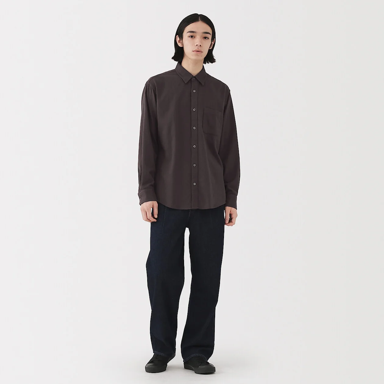 Double Brushed Flannel Long Sleeve Shirt - Image 26