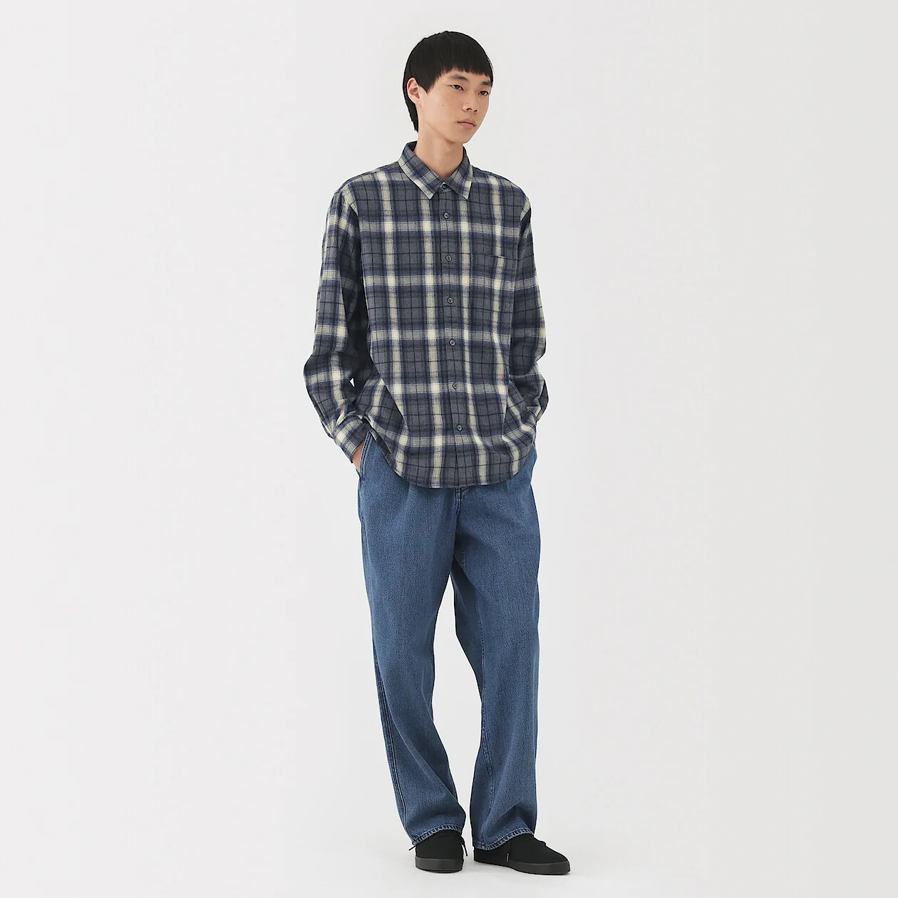 Double Brushed Flannel Long Sleeve Shirt - Image 3